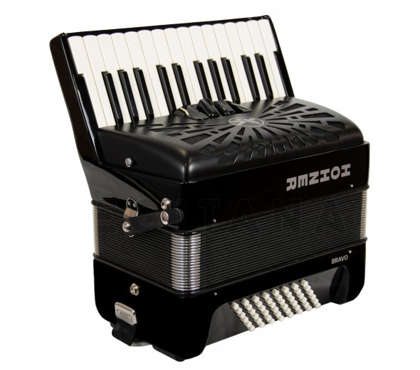 Hohner Bravo II 48 Black silent key Hohner Bravo II 48 Black silent key